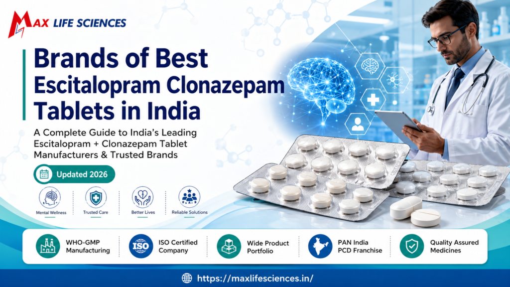 Brands of Best Escitalopram Clonazepam Tablets in India